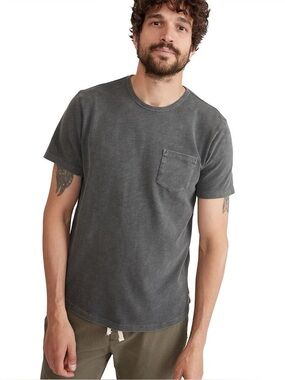 Marine Layer Vintage Wash Pocket Tee - Charcoal